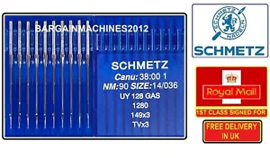 SCHMETZ TVX3 UY128GAS NM90 GRÖSSE14/036 ABDECKUNGSEEM INDUSTRIELLE NÄHMASCHINE NADEL - Bild 1 von 4