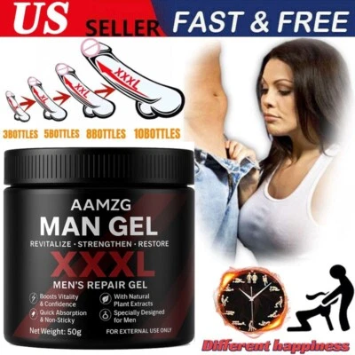 XXXL Gel Mejorador Masculino Natural Alargador Crema Crecimiento Grande y Grueso Más Rápido 50 ml Foto 1 de 4