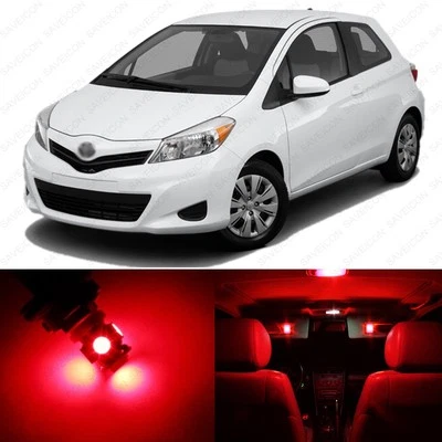 8 x Pacote de Luzes Internas de LED Ultra Vermelhas para 2012 - 2019 Toyota Yaris + FERRAMENTA - Imagem 1 de 4