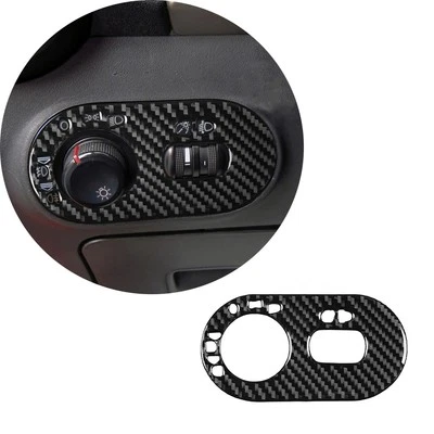 Cubierta de botón de interruptor de faro interior de fibra de carbono para Seat Ibiza 6l 2003-2008 Foto 1 de 4