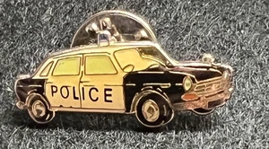 AUSTIN 1800 “LANDCRAB” BLACK WHITE POLICE PIN BADGE - Picture 1 of 3