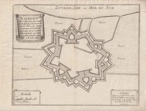c1690 Naarden Festung Noord-Holland Niederlande Kupferstich-Plan von De Fer - Bild 1 von 1