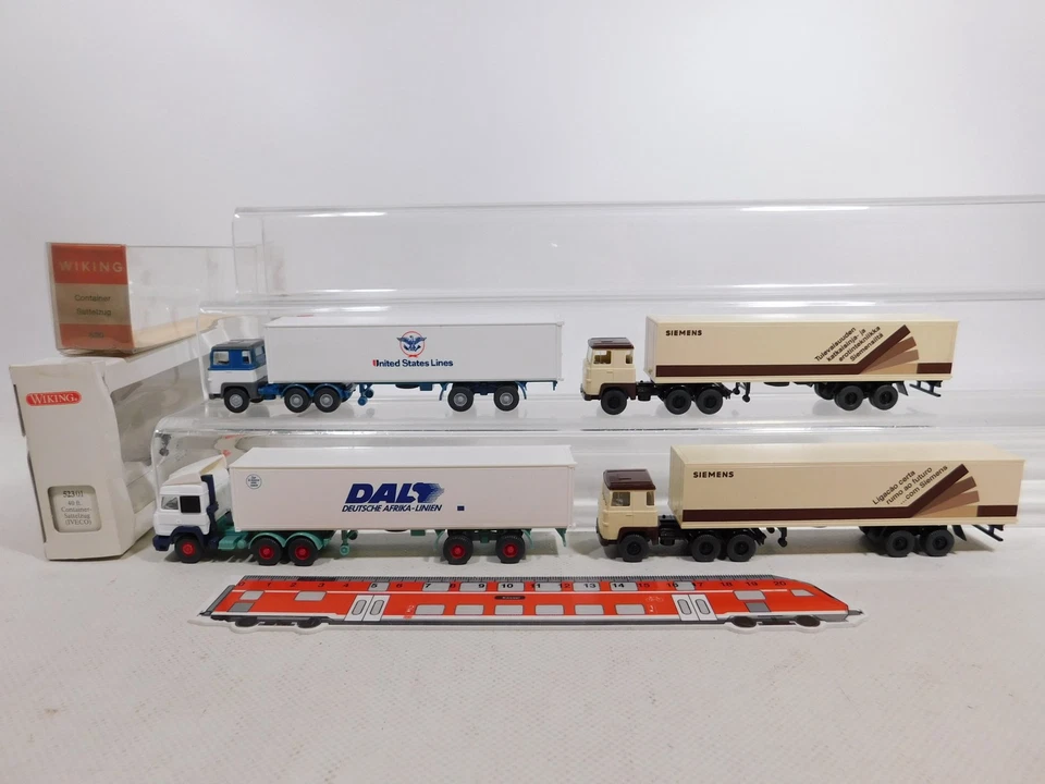 4X H0 1:87 Modèle: 520 Scania Siemens/US + 523 Iveco Mint + 2X Box #CY923-0,5 - Photo 1/4