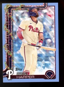 2025 Topps Holiday Bryce Harper Light Blue & White Glitter #H 69 Phillies - Picture 1 of 1