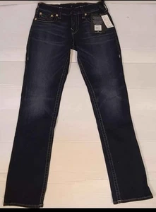 Neu mit Etikett True Religion Herren 29 x 34 Ricky SE Klappjeans GHKD Dark Fusion Stretch Denim - Bild 1 von 15