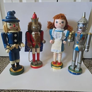 Vintage Wizard Of Oz 14” Wooden Nutcracker Set - Picture 1 of 9