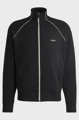 BOSS Mens Tracksuit Top Black Full Zip Track Jacket With Logo - Skaz 1 Size XL - Image 1 of 4