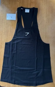 New Gymshark React Stringer Tank Top, Black, Medium - Picture 1 of 3