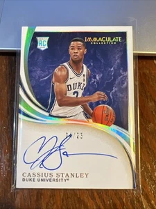 Cassius Stanley 2020-21 Panini Immaculate Collegiate Gold Rookie Auto RC #51 /25 - Bild 1 von 7
