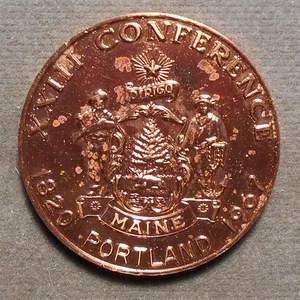 NENA: Portland (ME), 23ª Conferencia, 1967, (Maine Arms) Nueva Inglaterra Numismato - Imagen 1 de 2