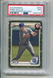 2020 Bowman - BOBBY WITT JR - Paper Camo Rookie #BP25 KANSAS CITY ROYALS PSA 9 - Picture 1 of 1