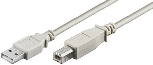 USB 2.0 Hi-Speed Kabel; USB AB 180 HiSpeed 2.0 GRAU 1.8m SB - Bild 1 von 1