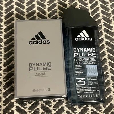 Adidas Dynamic Pulse After Shave And Shower Gel Bundle NEW  - Image 1 of 3