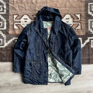 Diesel Vintage Waikiki Wonder Wear Navy Hooded Jacket Made in Italy Size L - Picture 1 of 11
