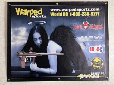 Banner de paintball Warped Sportz Chris Lasoya Dark Angel IR3 - De colección, como nuevo Foto 1 de 4