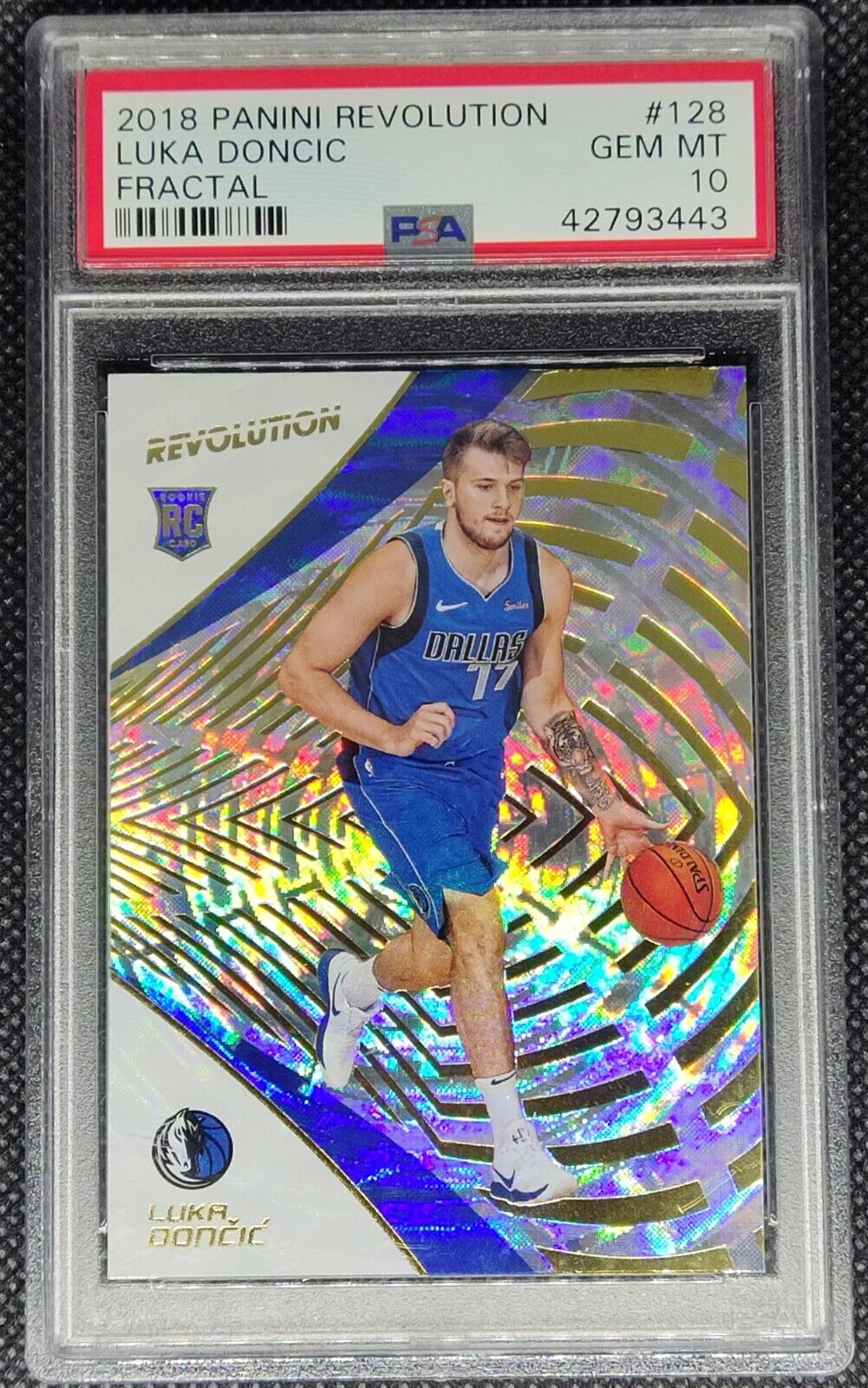 Luka Doncic 2018-19 Panini Revolution Fractal SP Rookie RC PSA 10