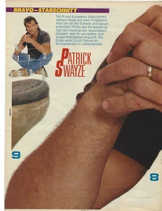BRAVO Starschnitt PATRICK SWAYZE von 1988 TEIL 8 + 9 ( 1 Seitig ) - Picture 1 of 1