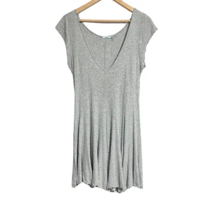 Vestido Urban Outfitters Kimchi Azul Columpio Talla M Gris Coqueto Volantes Dobladillo Suave - Imagen 1 de 10