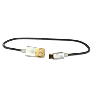 Hight Quality Tough Nylon Braided Fast Charge Phone Cable Innoz 25cm Micro USB - Picture 1 of 7
