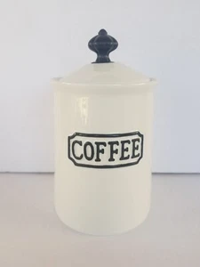 THL Classic French Country Coffee Canister Raised Black Lettering Black Knob - Picture 1 of 4