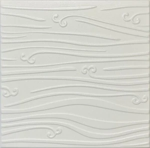 Home Decor, Deckenfliesen, zum Aufkleben, Schaumstoff, 20"x20" R102W, 8 Stück Paket Uni Weiß - Bild 1 von 2