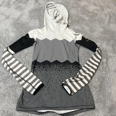 Nike Pro Dri-Fit Hyperwarm Mujer’s XS Negro Blanco Pullover Sudadera con Capucha Sudadera Foto 1 de 4