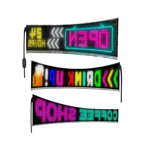 USB Dynamic RGB LED DIY Sign Scrolling Message Display Screen APP Programmable - Picture 1 of 21