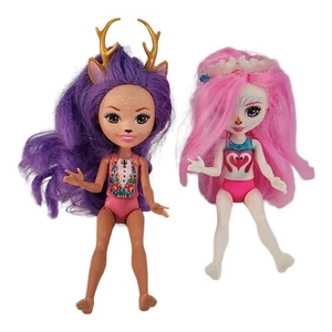 Mattel Enchantimals Saffi Schwan und Danessa Hirsch 6" Puppen / Figuren - lose - Bild 1 von 4