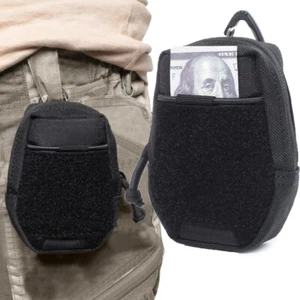 Men Small Coin Purse Tactical Pouch Mini Molle Key Wallet Holder Zipper Pocket - Picture 1 of 21
