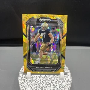 Michael Mayer RC [+2 FREE]- 2023 Prizm Draft Gold Cracked Ice Notre Dame Raiders - Picture 1 of 6