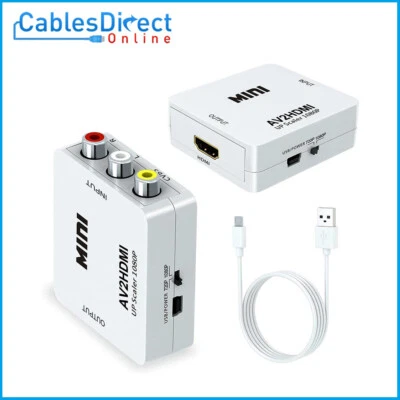 RCA AV to HDMI Converter For Nintendo Sega Genes NES Gamecube SNES N64 TV Video - Image 1 of 4