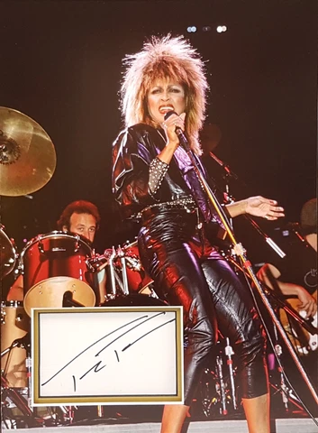 TINA TURNER Signed 15x11.5 Photo Display PRIVATE DANCER COA Cover
