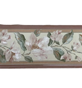 Wallpaper Border 3 Rolls Floral Pink Imperial VTG Country 78314HD 15 total Yards - Picture 1 of 13