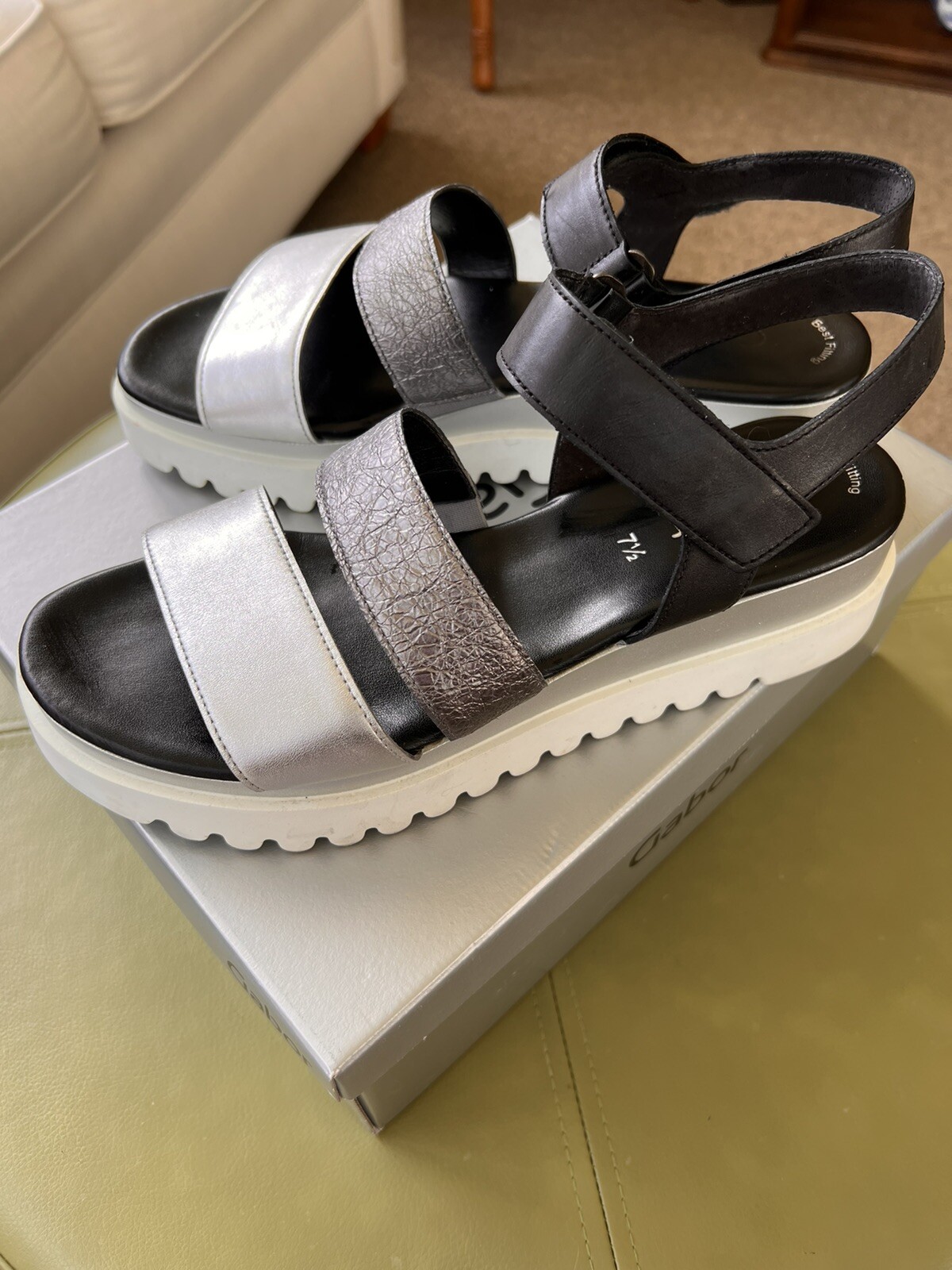 designer black platform sandals