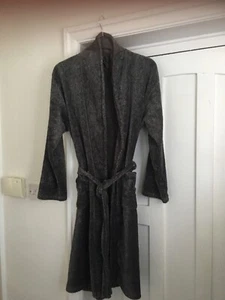 Boys Fleece Dark Grey Dressing Gown Age 16 / Small, Chest 36-38", very good cond - Picture 1 of 6