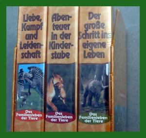 VHS "FAMILIENLEBEN DER TIERE" in Box - orig.verschweißt !! 3-er VHS IN BOX - Bild 1 von 5