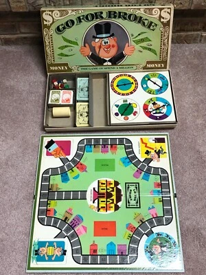 Vintage GO FOR BROKE Board Game By Selchow & Righter 1965   - Image 1 of 4