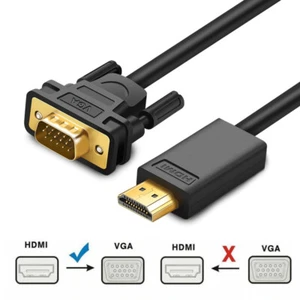 1 m HDMI zu VGA D-SUB Stecker Video Adapter Kabel Leitung für HDTV PC Computer Monitor - Bild 1 von 4