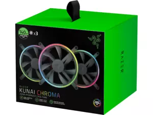 (Nuovo) Razer Kunai Chroma 140 mm ARGB Case Fan (3 ventole) pacchetto - venditore USA - Foto 1 di 3