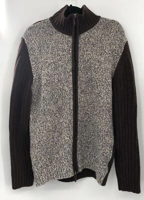 Canali Sportswear Men's Wool White/Blue/Brown Full Zip Collared Sweater sz 50 - Image 1 of 3