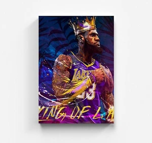 Lebron James Leinwand Bilder Basketball Lakers Pop Art Wandbilder Kunstdruck - Bild 1 von 5