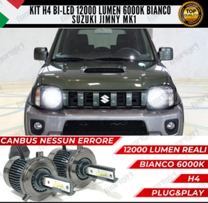 KIT LED H4 SUZUKI JIMNY I 6000K BIANCO CANBUS 12000 LUMEN BI-LED NESSUN ERRORE - Imagen 1 de 12