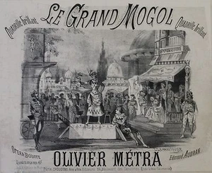 "LE GRAND MOGOL par Olivier METRA" Couverture partition originale entoilée 1884 - Imagen 1 de 1