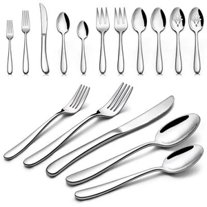 66-Piece Heavy Duty Silverware Set for 12 Thick Flatware Set with Serving Ute... - Picture 1 of 7