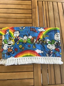 Charlie Brown Peanuts Snoopy Marathon Vorhang Valence Regenbogen Quasten Vintage 70er - Bild 1 von 7