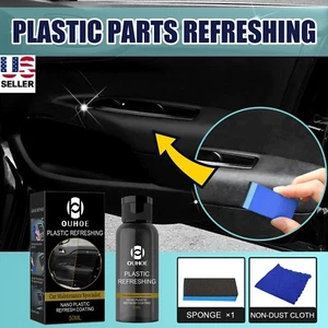 Plastic Parts Refurbish Agent Car Interior Dashboard Restorer With Sponge USA - Picture 1 of 16