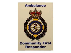 Ambulance Community First Responder Car Badge Window Sticker Vehicle - Picture 1 of 1