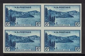 Scott 761- NGAI Block of 4- 6c Crater Lake, Farley- MNH 1935- unused mint stamps - Picture 1 of 2