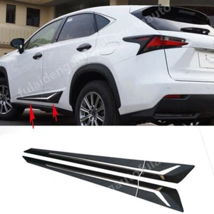 For Lexus NX200t NX200 2015-2021 Black W/Chrome Side Body Moulding Cover Trims - Imagen 1 de 6