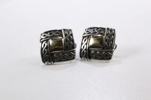Women's 14K & 925 Sterling Silver Earrings Free Shipping! #80074 - Picture 1 of 6